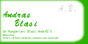 andras blasi business card